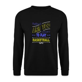 sports jokes basketball dad birthday present idea - Unisex Sweatshirt - black - Front - Alina (178cm) & Michal (187cm)