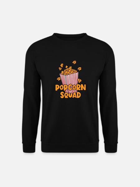 Popcorn Squad Citation drôle Manger du pop-corn - Sweat-shirt Unisexe - noir