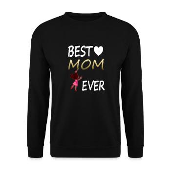 Mother's Day Celebrate Best Mom Best Mother Gift - Unisex Sweatshirt - black - Front - Alina (178cm) & Michal (187cm)