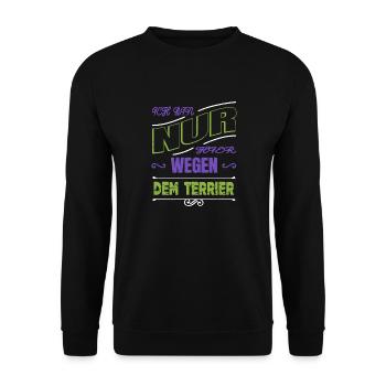 cool statement saying geek bday funny great dane - Unisex Sweatshirt - black - Front - Alina (178cm) & Michal (187cm)