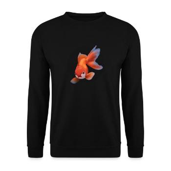 Poisson Fish Head Poisson Pêche Cadeau de pêche - Sweat-shirt Unisexe - noir - Devant - Alina (178cm) & Michal (187cm)
