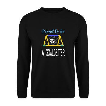 Je suis fier d’être un attaquant Idée cadeau Football - Sweat-shirt Unisexe - noir - Devant - Alina (178cm) & Michal (187cm)