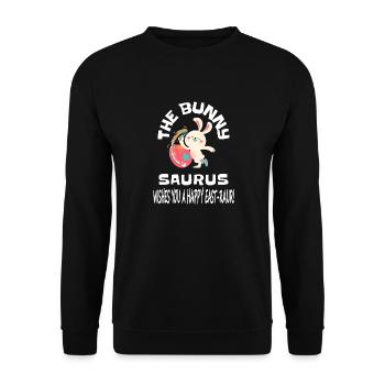 Happy Easter Easter Merry Christmas Carrot Gift - Unisex Sweatshirt - black - Front - Alina (178cm) & Michal (187cm)