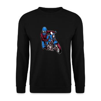 Motorcycling Motorcycle Bike Stunt Gift Idea - Unisex Sweatshirt - black - Front - Alina (178cm) & Michal (187cm)