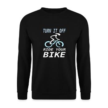 Cyclists Saying Cycling Bike Tour Gift - Unisex Sweatshirt - black - Front - Alina (178cm) & Michal (187cm)