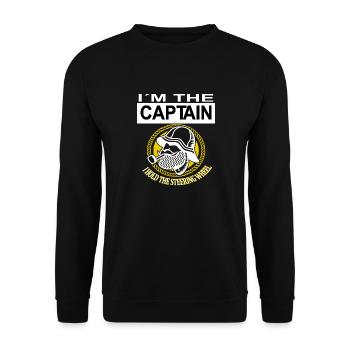 Je suis Capitaine Bateau Bateau Yacht Bateau Croisière - Sweat-shirt Unisexe - noir - Devant - Alina (178cm) & Michal (187cm)