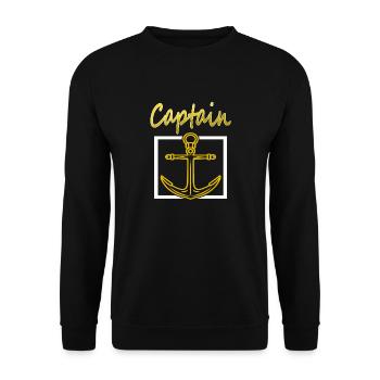 I am Captain Anchor Regatta Boat Gift Idea - Unisex Sweatshirt - black - Front - Alina (178cm) & Michal (187cm)