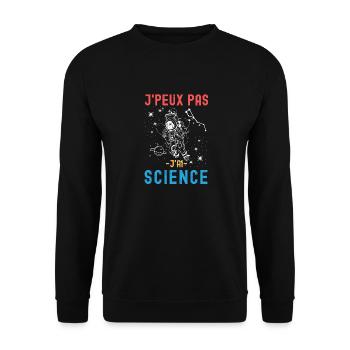 Science astronomie astronaute 2 - Sweat-shirt Unisexe - noir - Devant - Alina (178cm) & Michal (187cm)