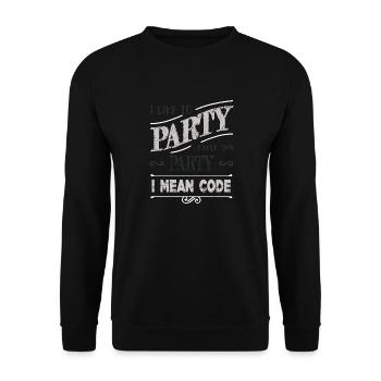 computer programming quote statement - Unisex Pullover - Schwarz - Vorne - Alina (178cm) & Michal (187cm)