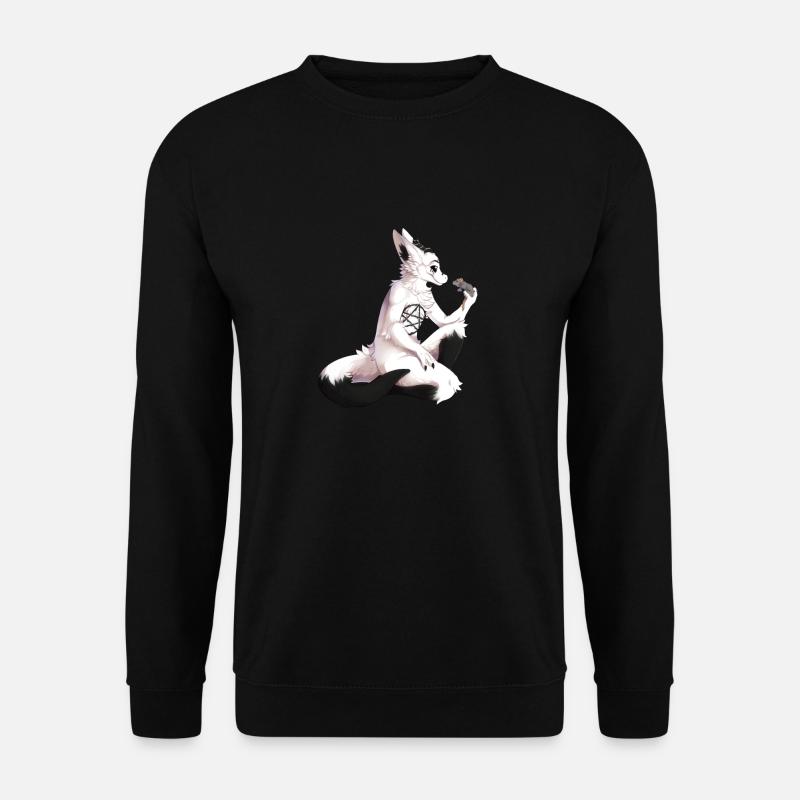 Akuma mit Maus - Unisex Pullover - Schwarz