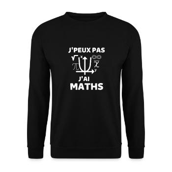 Mathématiques 2 - Sweat-shirt Unisexe - noir - Devant - Alina (178cm) & Michal (187cm)