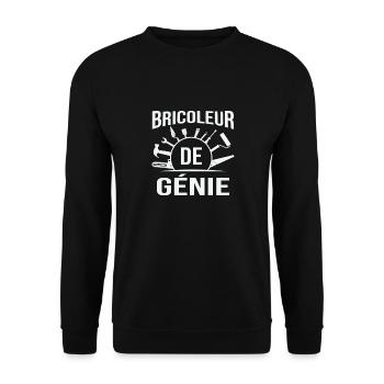 Bricoleur de génie 2 - Sweat-shirt Unisexe - noir - Devant - Alina (178cm) & Michal (187cm)