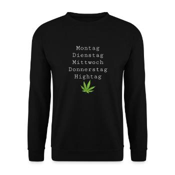 Wochentage - Unisex Pullover - Schwarz - Vorne - Alina (178cm) & Michal (187cm)