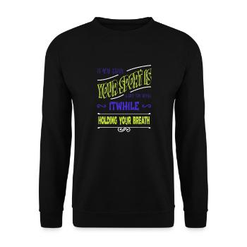 swim bike run swim team indoor swimming pool apnoe - Unisex Pullover - Schwarz - Vorne - Alina (178cm) & Michal (187cm)