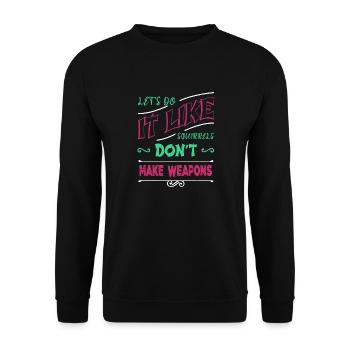 present love family bird funky fun flower power - Unisex Pullover - Schwarz - Vorne - Alina (178cm) & Michal (187cm)
