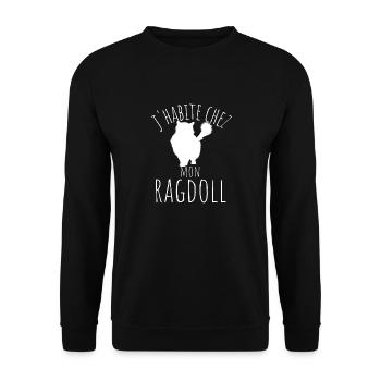 j habite chez ragdoll 1 - Sweat-shirt Unisexe - noir - Devant - Alina (178cm) & Michal (187cm)