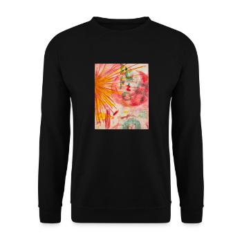 Abstract Art - Unisex Sweatshirt - black - Front - Alina (178cm) & Michal (187cm)