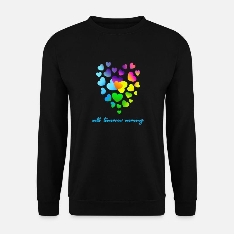 Herzen bunte Herzen Herzen Haufen - Unisex Pullover - Schwarz