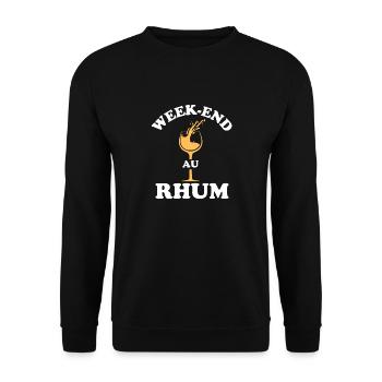 Weekend au Rhum 1 - Sweat-shirt Unisexe - noir - Devant - Alina (178cm) & Michal (187cm)