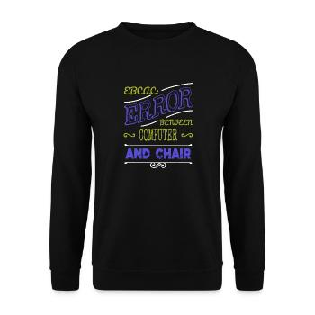 computer science gift ethical humor fingers - Unisex Pullover - Schwarz - Vorne - Alina (178cm) & Michal (187cm)
