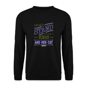 awesome cat lover pet lover persian joke love - Unisex Pullover - Schwarz - Vorne - Alina (178cm) & Michal (187cm)