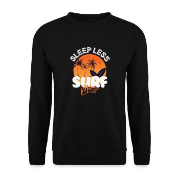 Surfer Surf Surf Surf Planche à vagues Planche à voile - Sweat-shirt Unisexe - noir - Devant - Alina (178cm) & Michal (187cm)