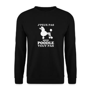 mon poodle veut pas - Sweat-shirt Unisexe - noir - Devant - Alina (178cm) & Michal (187cm)