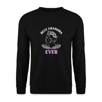 beste Oma Großmutter Geschenkidee Enkel Enkelin - Unisex Pullover - Schwarz - Vorne - Alina (178cm) & Michal (187cm)