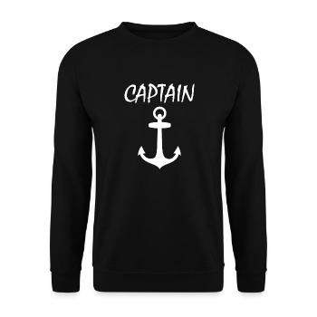 Capitaine de voile Sports nautiques - Sweat-shirt Unisexe - noir - Devant - Alina (178cm) & Michal (187cm)