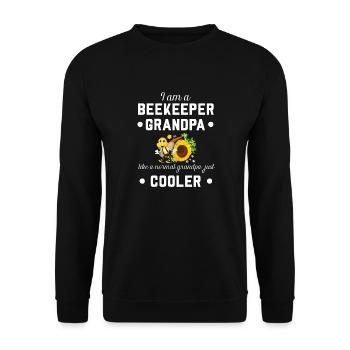 Beekeeper grandpa gift for beekeeper humor - Sweat-shirt Unisexe - noir - Devant - Alina (178cm) & Michal (187cm)