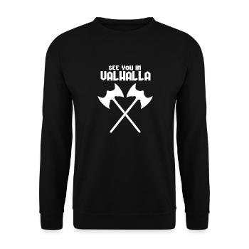 viking quote - Unisex Sweatshirt - black - Front - Alina (178cm) & Michal (187cm)