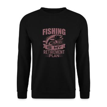 La pêche est mon plan de retraite, pêcheur amateur - Sweat-shirt Unisexe - noir - Devant - Alina (178cm) & Michal (187cm)