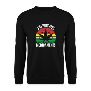 j'ai pris mes médicaments - Sweat-shirt Unisexe - noir - Devant - Alina (178cm) & Michal (187cm)