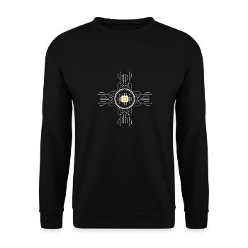 Processeur CPU informatique - Sweat-shirt Unisexe - noir - Devant - Alina (178cm) & Michal (187cm)