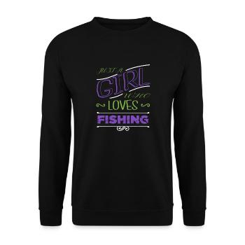 present fish hook trout clown fish tshirts - Unisex Sweatshirt - black - Front - Alina (178cm) & Michal (187cm)