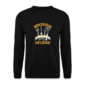 Bricoleur de génie 4 - Sweat-shirt Unisexe - noir - Devant - Alina (178cm) & Michal (187cm)