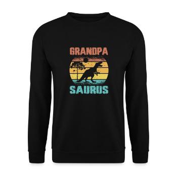 Grandpa saurus - Sweat-shirt Unisexe - noir - Devant - Alina (178cm) & Michal (187cm)