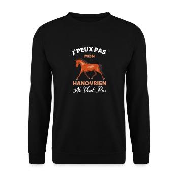 HANOVRIEN 2 - Sweat-shirt Unisexe - noir - Devant - Alina (178cm) & Michal (187cm)