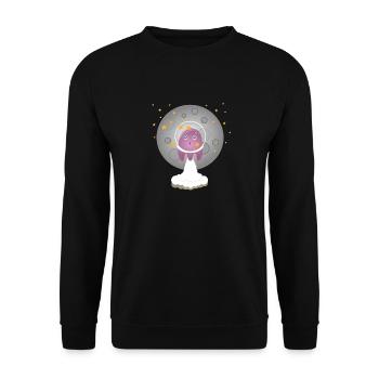 Astro Octopus - Unisex Pullover - Schwarz - Vorne - Alina (178cm) & Michal (187cm)