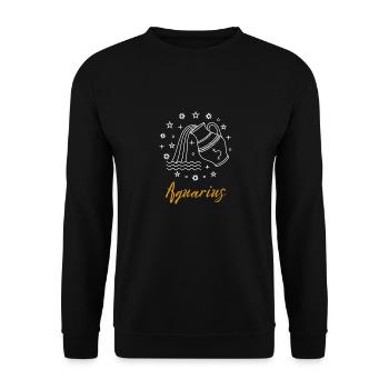 Aquarius 1 - Sweat-shirt Unisexe - noir - Devant - Alina (178cm) & Michal (187cm)