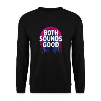Les deux sonnent bien Bisexuel LGBTQ Bi Pride drôle - Sweat-shirt Unisexe - noir - Devant - Alina (178cm) & Michal (187cm)