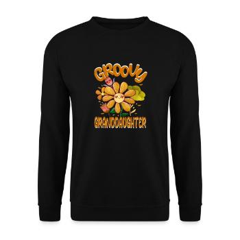 Groovy Petite-fille Famille Matching Vintage - Sweat-shirt Unisexe - noir - Devant - Alina (178cm) & Michal (187cm)