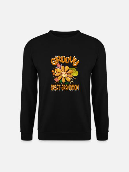 Groovy Great-Grandmom Family Matching Vintage - Unisex Sweatshirt - black