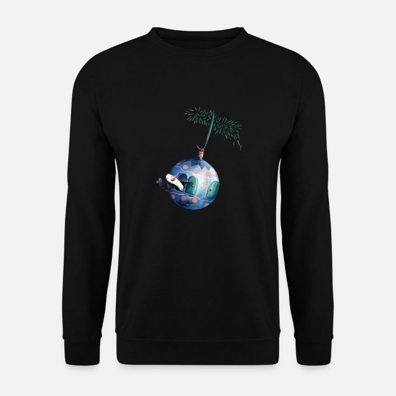 Weihnachtskugel Pinguin - Unisex Pullover - Schwarz