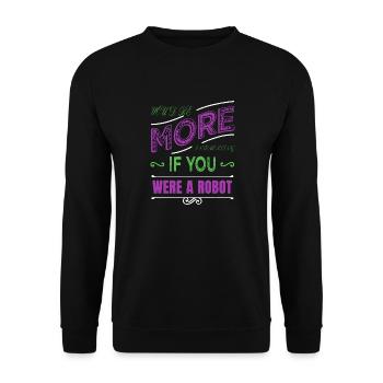jokes building robots family christmas - Unisex Pullover - Schwarz - Vorne - Alina (178cm) & Michal (187cm)
