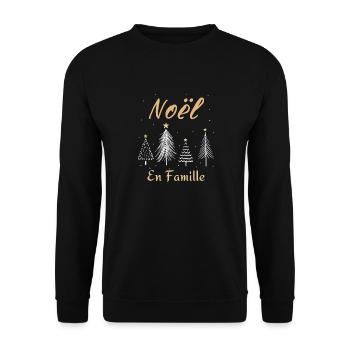 Noël en famille - Sweat-shirt Unisexe - noir - Devant - Alina (178cm) & Michal (187cm)