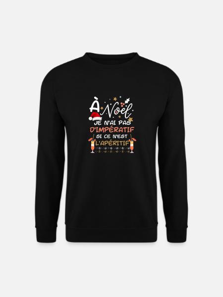 Noël Apéritif Apéro - Sweat-shirt Unisexe - noir