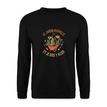 Jardinage jardin jardinier - Sweat-shirt Unisexe - noir - Devant - Alina (178cm) & Michal (187cm)