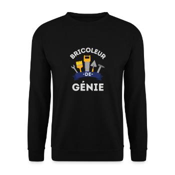 Bricoleur de génie 4 - Sweat-shirt Unisexe - noir - Devant - Alina (178cm) & Michal (187cm)