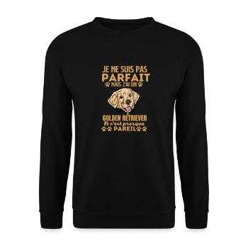 Golden Retriever 2 - Sweat-shirt Unisexe - noir - Devant - Alina (178cm) & Michal (187cm)